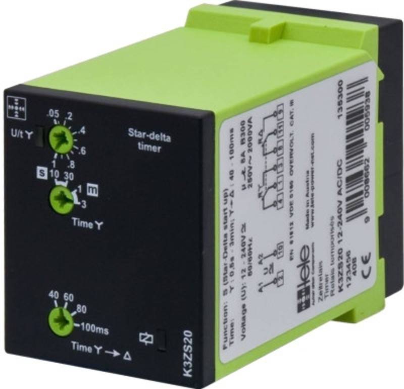 Таймер «звезда-треугольник» K3ZS20 12-240V AC/DC
