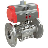 Кран шаровой КПР-3Ф с пневмоприводом