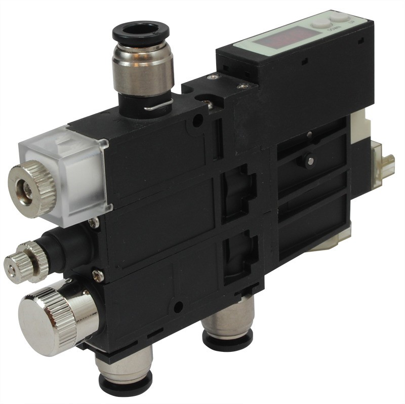 Электро-пневматическая система генерации и контроля вакуума на основе вакуумного эжектора ARV