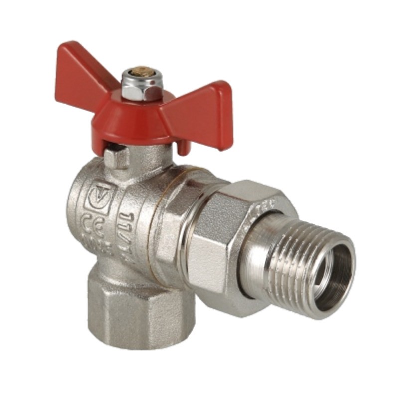 Кран шаровой угловой с полусгоном BASE VT.228.N