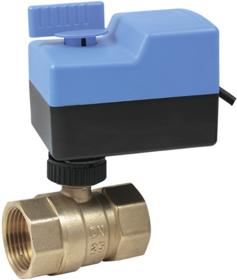 Кран шаровой запорно-регулирующий неполнопроходной с электроприводом и резервным ручным управлением AR800-2