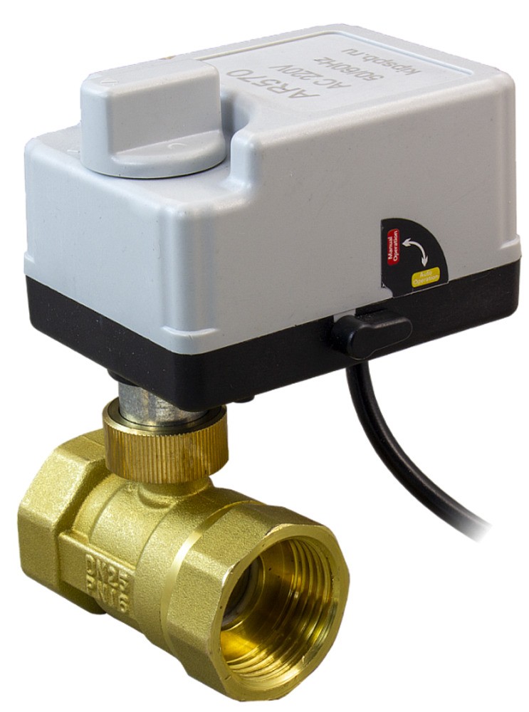 Кран шаровой неполнопроходной с электроприводом AR570-2