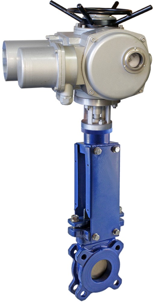 Задвижка шиберная (ножевая) c электроприводом ЭПМ2 КЗРШЭ-15ВФ