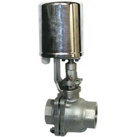 Кран шаровой регулирующий с электроприводом, для пара AR-GH100-4