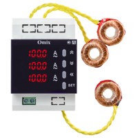 Амперметр трехфазный на DIN-рейку с интерфейсом RS-485 Omix D3-A3-3-RS485-N9