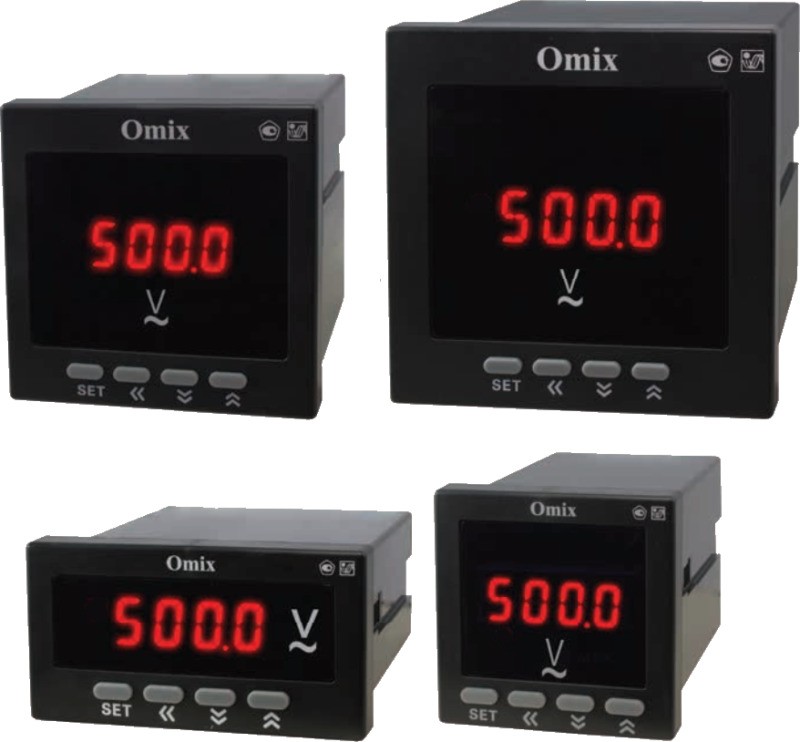 Вольтметр однофазный щитовой с 0(4)...20 мА и RS-485 Omix V1-1-I420-RS485-N2