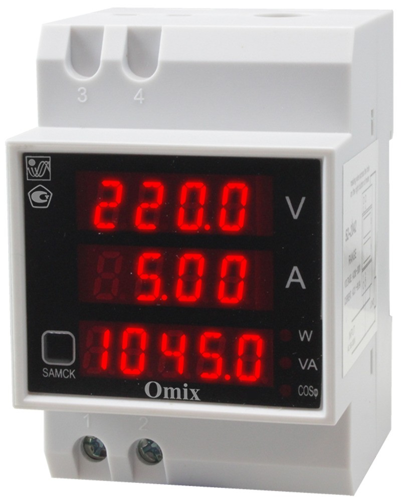 Мультиметр однофазный на DIN-рейку Omix D3-M3-1