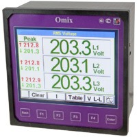 Анализатор параметров трехфазной сети с регистрацией Omix P1414-MAY-R-RS485-Eth