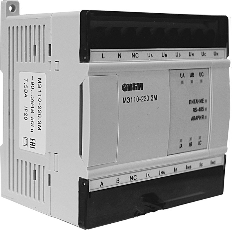 Модуль ввода параметров электрической сети ОВЕН МЭ110-220.3М