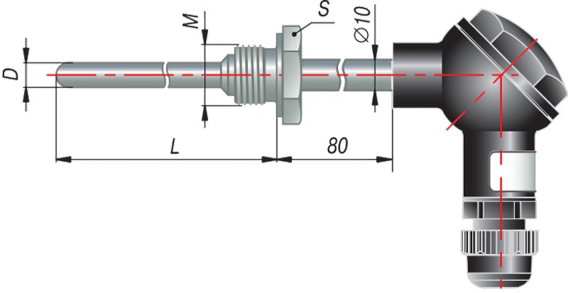 Термосопротивление с коммутационной головкой дТС065МГ
