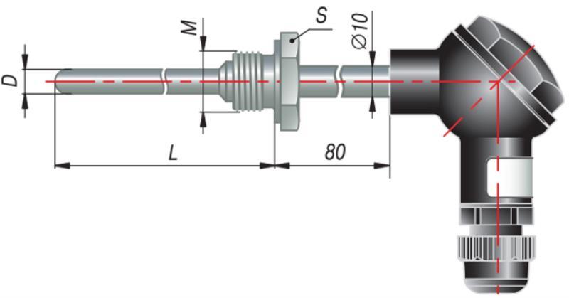Термосопротивление с коммутационной головкой дТС085