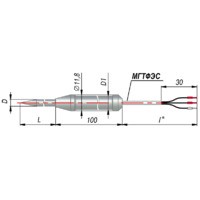 Термосопротивление с кабельным выводом дТС164