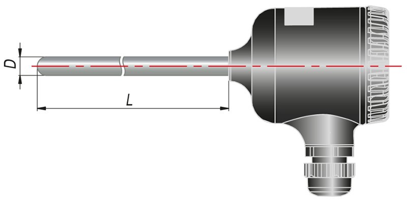 Термосопротивление с цифровым интерфейсом RS-485 с металлической головкой дТС015М-МГ.RS