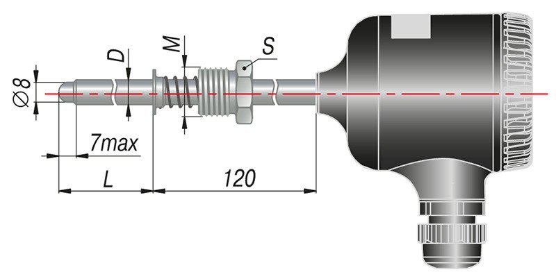 Термосопротивление с цифровым интерфейсом RS-485 дТС095М.RS