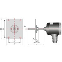 Термосопротивление с цифровым интерфейсом RS-485 с металлической головкой дТС405М-МГ.RS