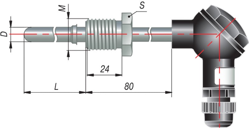Термопара с коммутационной головкой дТП195 МГ