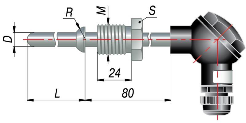 Термопара с коммутационной головкой дТП215