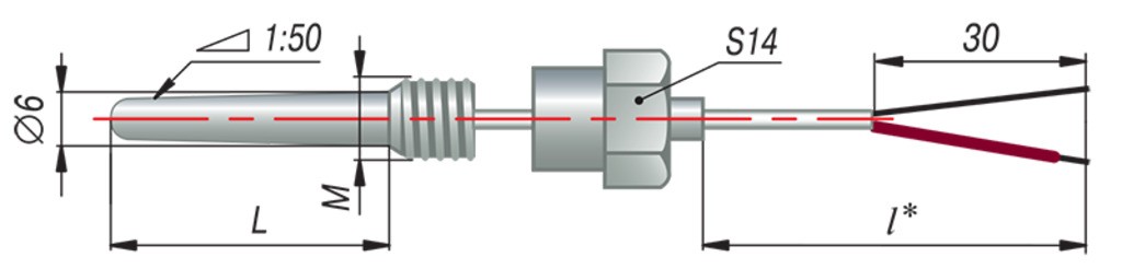 Термопара с кабельным выводом дТП204