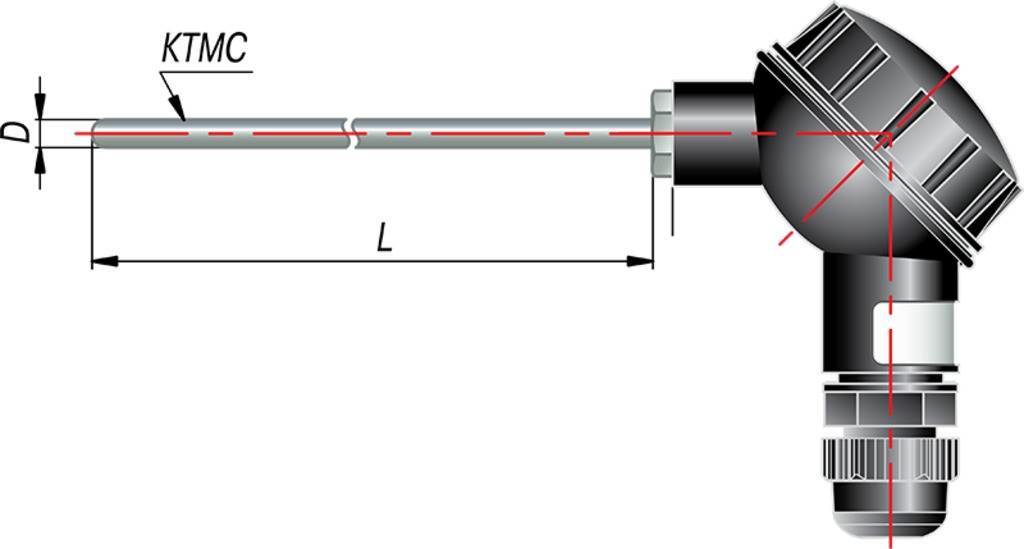 Термопара на основе КТМС с коммутационной головкой дТП275