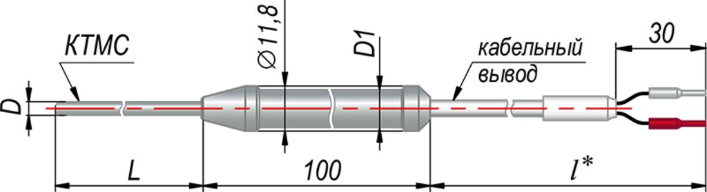 Термопара на основе КТМС с кабельным выводом дТП174