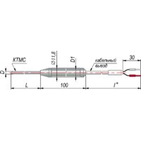 Термопара на основе КТМС с кабельным выводом дТП184