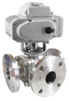 Краны ISO5211 трехходовые с электроприводом